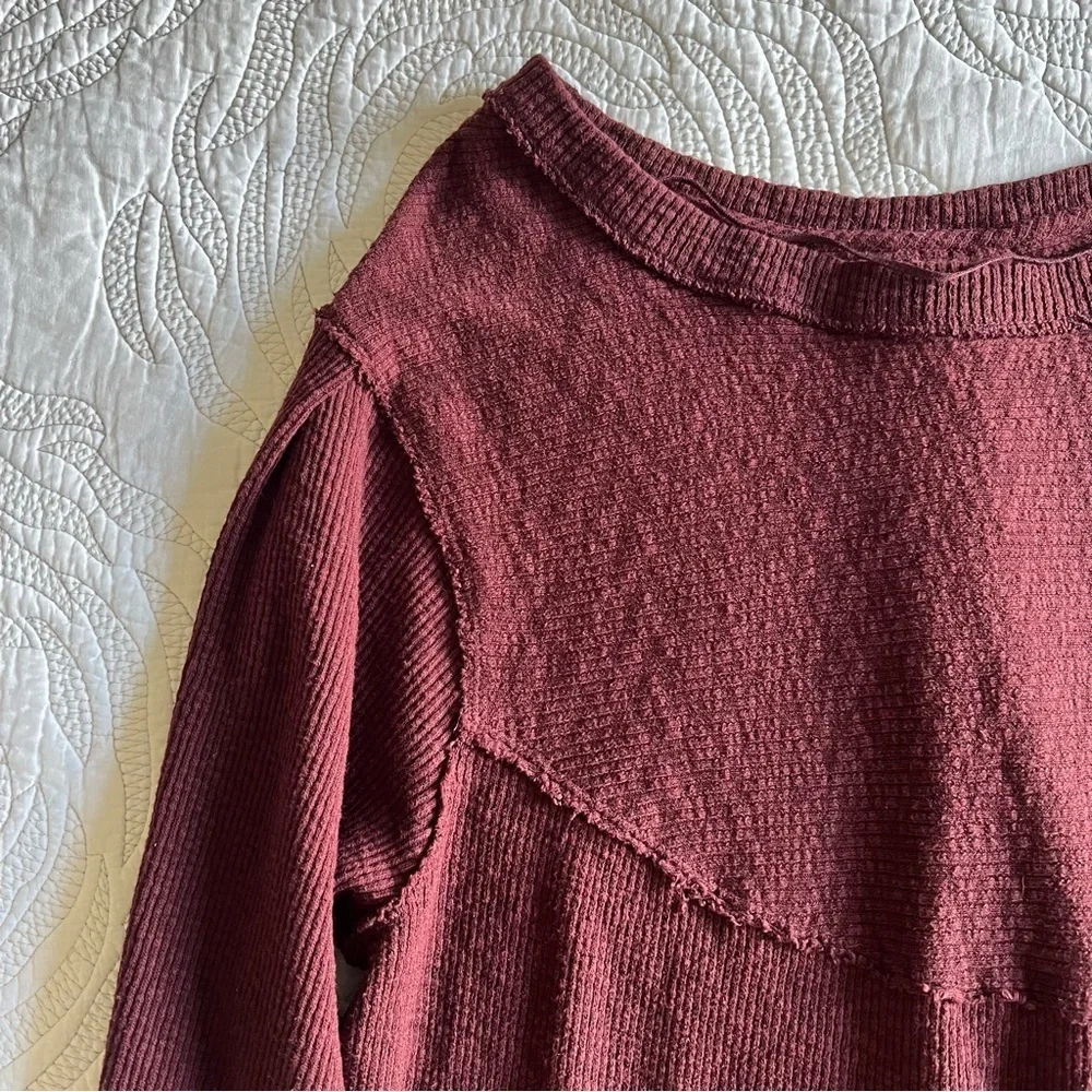 Free People - We The Free - OG Long Sleeve Tee - Cherry Cola